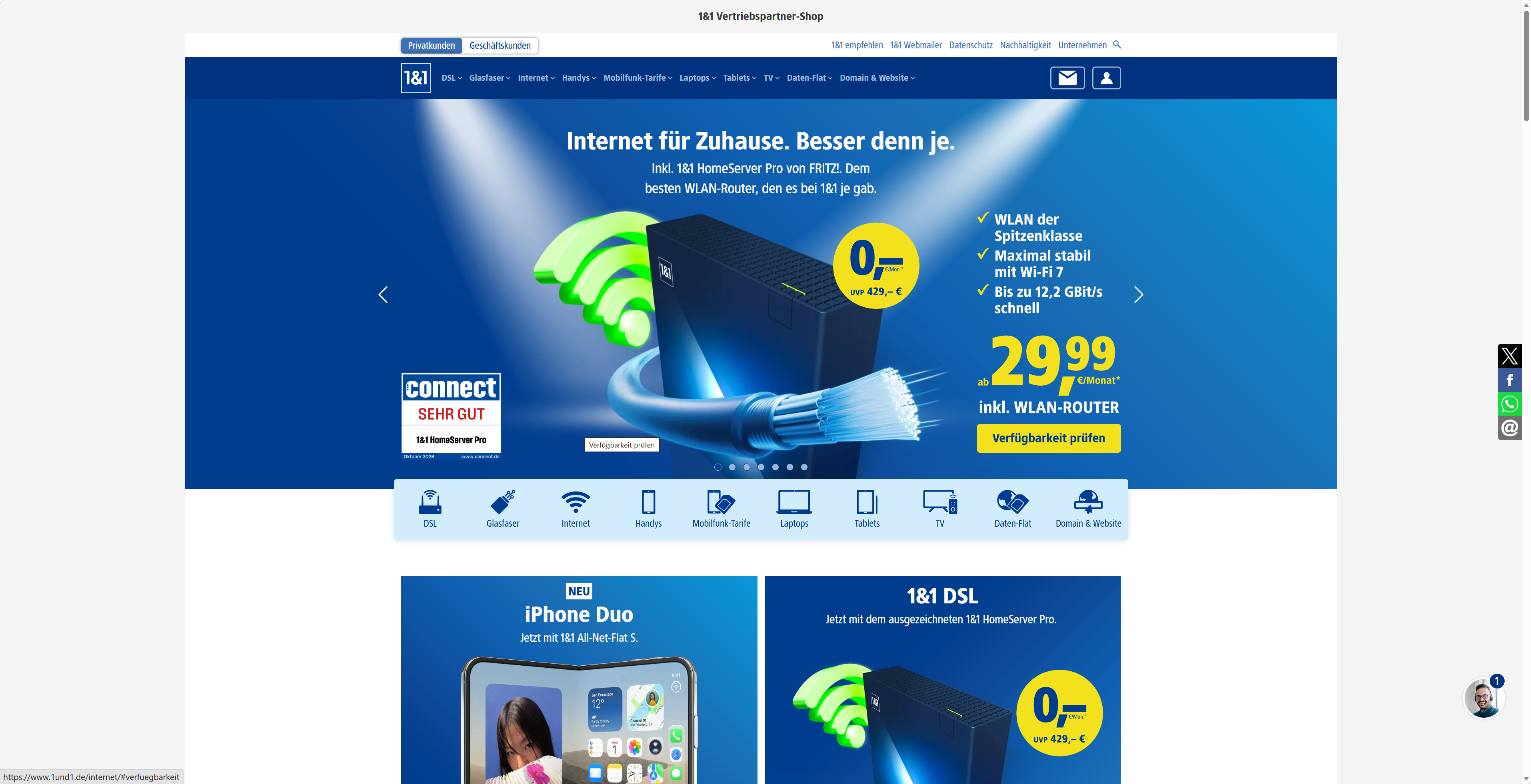 1 und 1 Partnershop